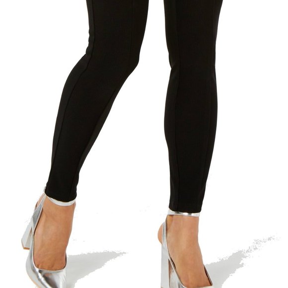 Hue Black textured Knit high waist leggings/free gift with purchase - Picture 4 of 5